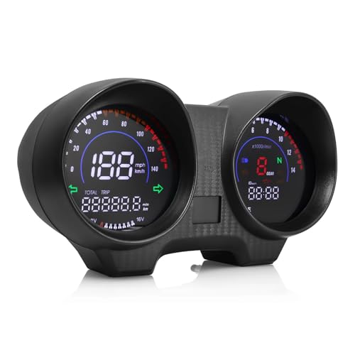 Tachymètre moto RPM premium et compteur de vitesse numérique haute finition