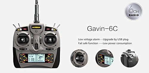 Detrum 2.4G Gavin-6C 6CH 6-Channel RC Model Airplane TX Tx Transmitter W/ Programmable ABS System DTM-T004