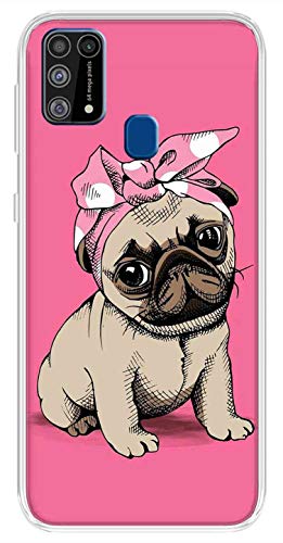 Image of Amazon Brand - Solimo Designer Multicolor Pug Design Printed Soft Back Case Mobile Cover for Samsung Galaxy M31 / M31 Prime / F41