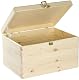 Holzkiste mit Deckel und Schloss – 40x30x24cm, Natur, Aufbewahrung