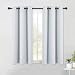 NICETOWN Room Darkening Curtain Panels for Bedroom -Easy Care Solid Thermal Insulated Grommet Room Darkening Draperies/Drapes (2 Panels,42 by 54,Platinum-Greyish White)