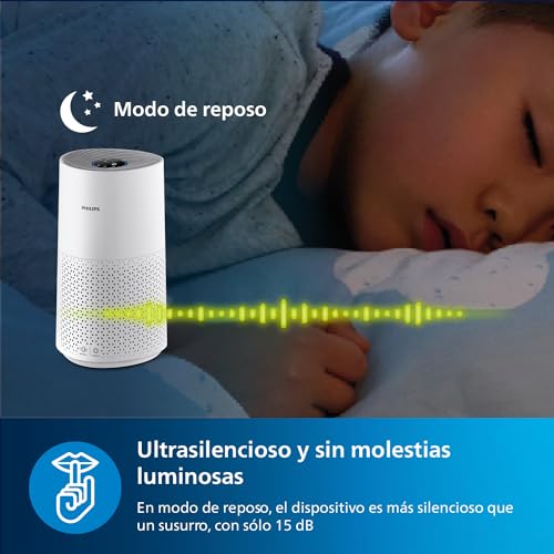 Philips Serie 1000 Purificador de Aire, Elimina Gérmenes, Polvo y Alérgenos en Habitaciones de hasta 78 m², CADR 300 m³/h, Modo de Reposo (AC1711/10) - imagen 8