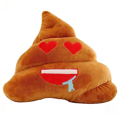 UPKOCH Kissen Mit Kackhaufen-Motiv Plüsch-nackenrolle Plüsch-Kissen Gefühlsmotiv Pp-Baumwolle Material Braune Farbe Schlaf Hilfsmittel