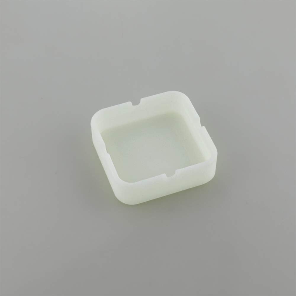 HOWDIA Square Silicone Ashtray Luminous Ash Tray, Small Ashtrays for Outside Patio Glow in the Dark Ashtray Cute Home Ash Trays High Temperature Heat Resistant, 3 Pack