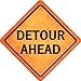 Detour Ahead Novelty Metal Crossing Sign CX-586