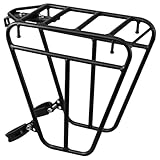 KDAMGOQE Bike Rack, Adjustable Bike Rear Rack, Frame-Mounted for Heavier Top & Side Loads Bike Pannier Rack for Disc Brake,Rear Bike Rack