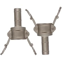 2pcs Stainless Steel Camlock Connectors Female Coupler Fittings for Hose Adaptation Stainless Steel for Quick Coupling Applications