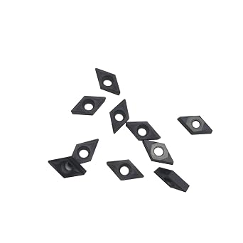 10pcs RHFGYY DCMT21.51 Carbide Turning Inserts Cutting Tools for SCLCR SCLCL Turning Tool Holder Indexable Boring bar Used for Steel Stainless Iron Cast Iron DCMT21.51Bronze