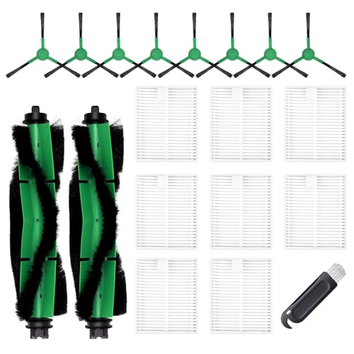Aomiduo iRobot �����o �G�b�Z���V���� �V���[�Y Q0120 Y0110 Q011 Y0140 Q0520 ���{�b�g�|���@�A�N�Z�T���[ ���[���[�u���V 2 HEPA�t�B���^�[ 8 �T�C�h�u���V 8 �T�C�h�u���V �N���[�j���O�u���V 1