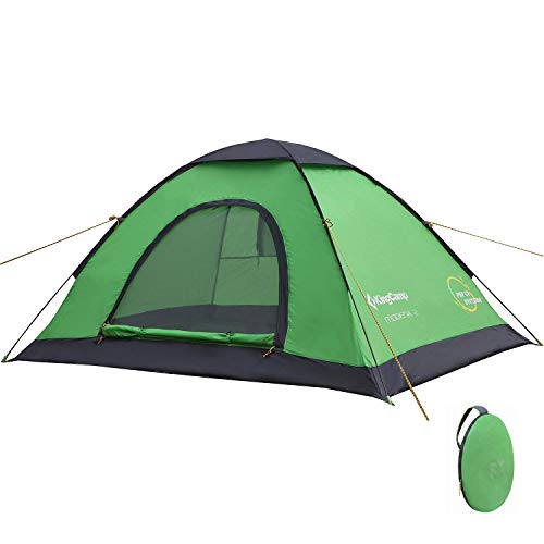 KingCamp 3-Person Pop Up Camping Tent, Lightweight Portable Backpacking Tent Waterproof Family Dome