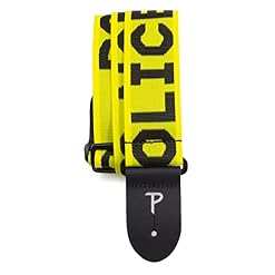 Perri’s Leathers Leather Guitar Strap – Nylon, Fits Electric, Jacquard, Adjustable 41″-72″, Cool Acoustic Guitar Straps for Electric & Bass, Yellow & Black - Les Beatles, Paul McCartney, John Lennon, RIngo Starr, George Harrison