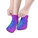 LITPUZC 5 Pairs Fashion Ankle Socks for Women Girl Colorful Glitter Crew Sock Soft Breathable Low Cut Socks for Sport Running Athletic