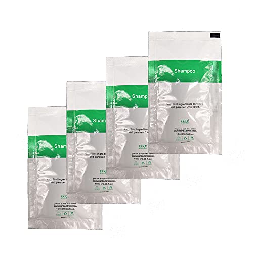 Eco Amenities Travel Size Shampoo - 100 Pack, 0.35 Oz Small Easy Tear Sachets, Green Tea Scent, Bulk Case Of Trial Size Toiletries, Individually Packaged Hair Care Samples, Mini Shampoo Packets For Guests Of Airbnbs, Bnbs, Vrbos, Inns, And Hotels #TOP2