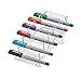AdirOffice Horizontal 6 Slot Display Stand in Pack of 2 - Durable Acrylic Holder for Pen Makeup Brush - Organizer for Home Office & Store Use (Clear)