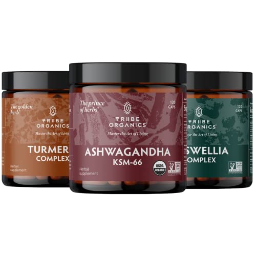 Recovery Trio 120 - Ksm-66 Ashwagandha + Turmeric Curcumin C3 Complex + Boswellia Complex - Boost Immunity, Joint Support, Reduces Pain #TOP20