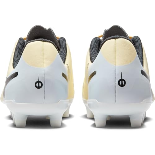 Nike Jr. Tiempo Legend 10 Club Little/Big Kids' Multi-Ground Low-Top Soccer (DV4352-700, Lemonade/Metallic Gold Coin/Black) Size 23