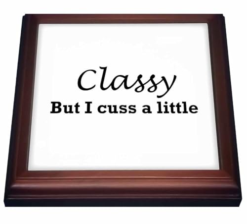 3dRose Classy But I Cuss A Little Trivet With Tile, 8