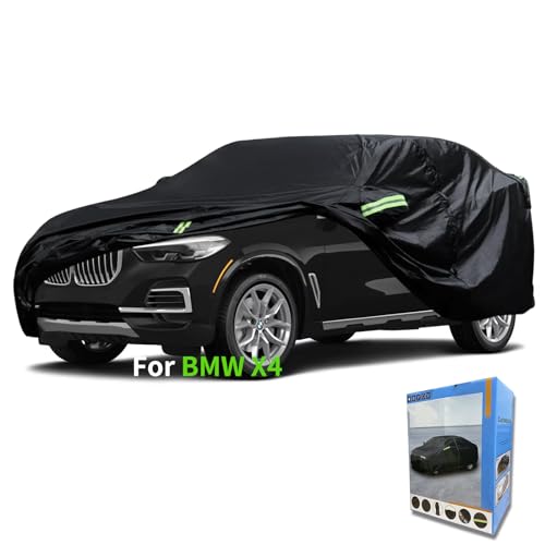 Image of Custom-Fit for BMW Car Cover, Automobiles All Weather Waterproof, Car Cover All Weather Snowproof UV Protection Windproof Outdoor Full car Cover (for BMW X4)