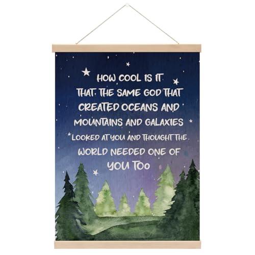 Same God Creation Wall Decor, Mountain Wall Art for Nursery Toddler Boy Room Decor, Inspirational Wall Decor Christian Kids Canvas Poster Print, Adoption Gifts First Communion Gifts for Boys