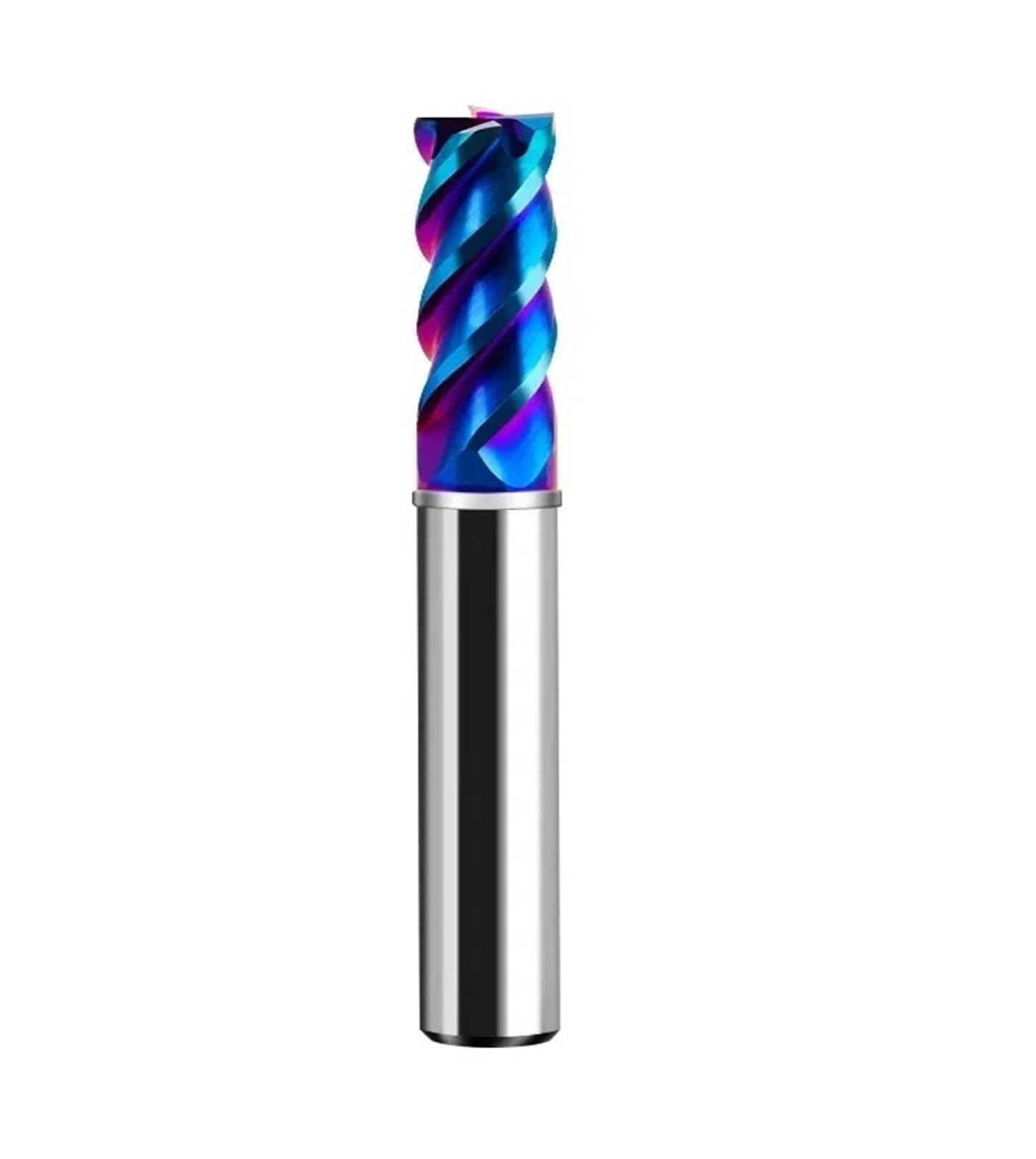 1 Uds HRC75 cortador de fresado 4 flautas con Nano recubrimiento azul, herramientas central mecánico CNC carburo acero tungsteno(16x40Cx16Dx100L)