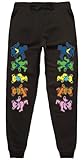 Ripple Junction Grateful Dead Band Men's Jogger Sweatpant Colorful Dancing Bears Officially Licensed Black Large
