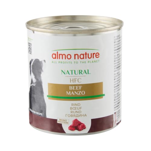 Almo Nature Hfc Natural- Beef- Wet Dog Food (Pack Of 12 X 280G Tins)