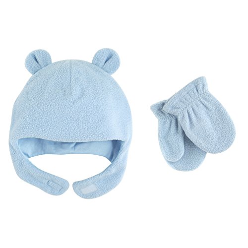 Chapeau d'hiver bébé garçon 6-12 mois bleu - Bonnet enfant chaud et souple tricoté