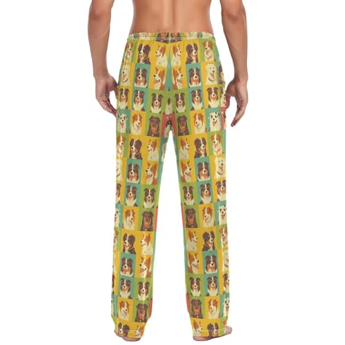 GuoChe Mens Pajama Bottoms Lightweight Pjamama Pants Men with pockets for Winter Lounge Small2