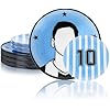 I00000 20 Pcs Blue Plastic Soccer Plates - Heavy Duty Disposable Plates for Global Soccer Celebration Party Supplies include 10.25" Dinner Plate& 7.5" Dessert Plate for Soccer Party