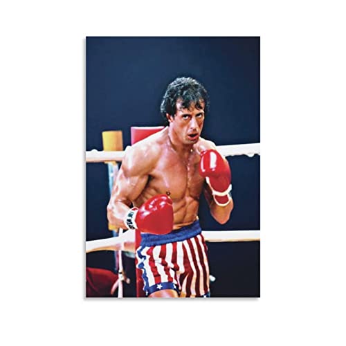 Impression sur toile Sylvester Stallone 60x90cm œuvre murale chambre