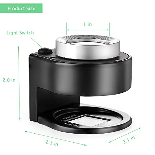 Loupe Magnifier 30X Rechargeable Aluminum Alloy Magnifier Illuminated Handhold Desktop Magnifier With 6 Lights For Jewelry Textile Optical Currency Coins Stamps Circuit Board Gems … #TOP4