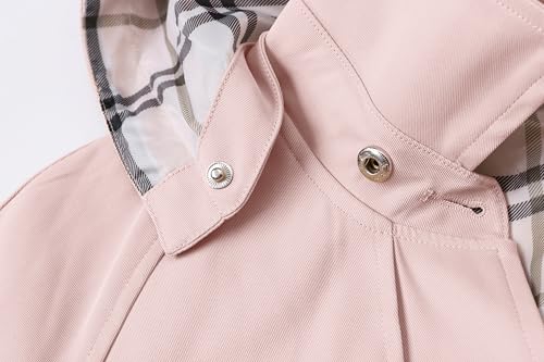 Image of SANGTREE Girl's Waterproof Trench Coat Hooded Lightweight Windbreaker Rain Jackets