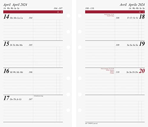 rido/idé 2024 Weekly Calendar Timing Special 2 Pages = 1 Week Sheet Size 8.7 x 15.3 cm White - Image 3