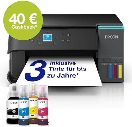 EcoTank ET-2950 A4 Multifunktionsdrucker Wi-Fi & AirPrint — šoninis vaizdas