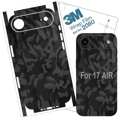 Película protectora iPhone 17 Air skin wrap 3M trasera camuflaje negro vinilo