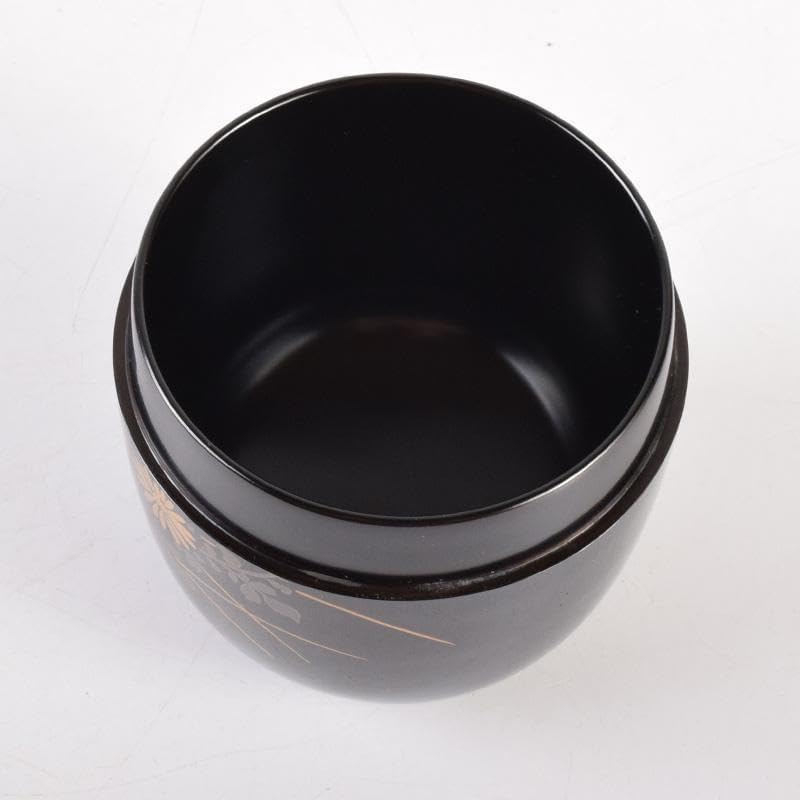 茶道具　加賀蒔絵　中村恭蔵作　四君子蒔絵　中棗　紫野　山口萬拙極め箱　V7913 茶道具 加賀蒔絵 中村恭蔵作 四君子蒔絵 中棗 紫野 山口萬拙極め箱