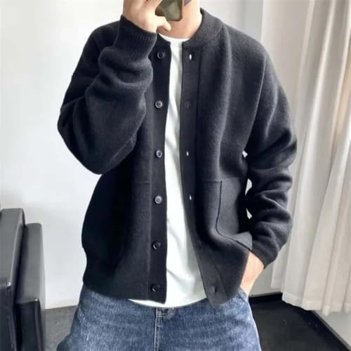 Men Casual Button Front Knit Cardigan Sweater Long Sleeve Ribbed Pockets Sweater4