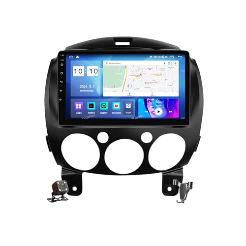 Radio 2 Din Android 12.0 Mazda 2 2007-2014 con CarPlay, GPS navegador y bluetooth M200s