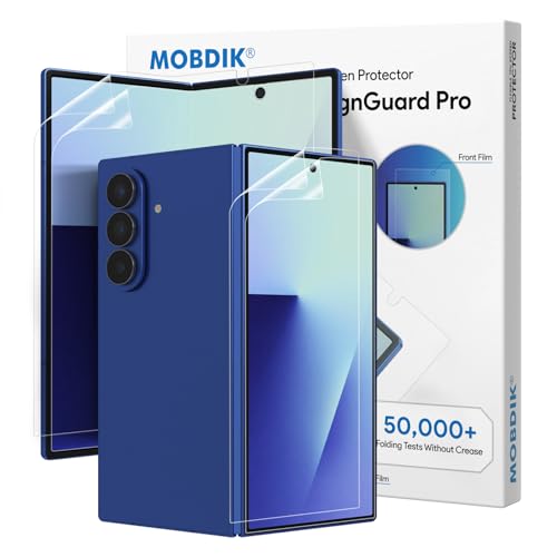 MOBDIK 2 Pack Screen Protector Compatible with Samsung Galaxy Z Fold 7 Front & Inner TPU Flexible Film with AlignGuard Pro Auto-Repair Bubble Free Ultra HD