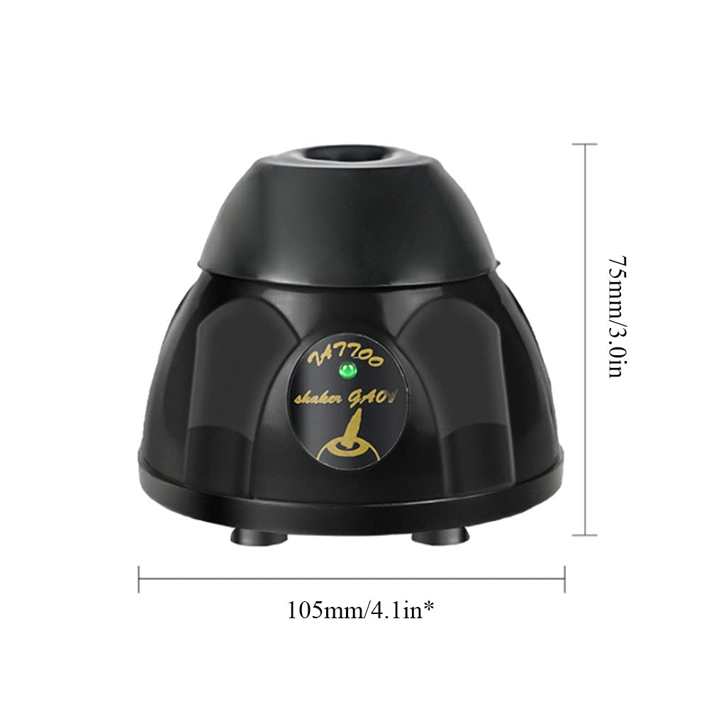 Mini mezclador Vortex, agitadores de laboratorio mezcladores de pintura negra para pintores, salones de manicura, tatuajes artistas y aficionados
