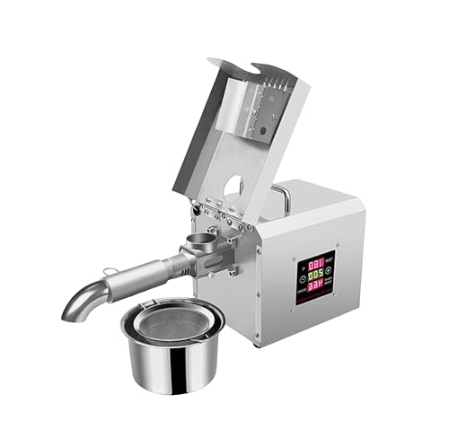 Konfiur Machine de presse à huile automatique en acier inoxydable 304 750 W - Pour la production d'huile à la maison et dans le magasin - Haut rendement en huile - 45 x 23 x 35 cm