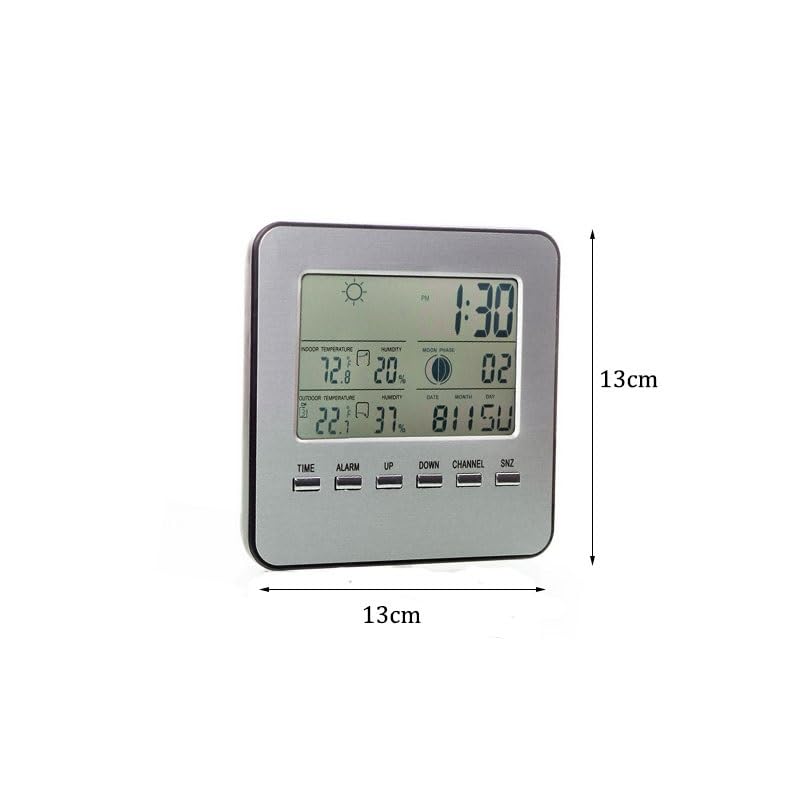 ABS Square Indoor Outdoor Temperature Humidity Meter Electronic Thermometer