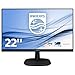 Philips Monitor 223V7QDSB LED IPS Full HD, 22", 1920 x 1080, 5 ms, 3 Side Frameless, Cornici Sottili, Flicker Free, HDMI, DVI, VGA, Attacco VESA, Nero