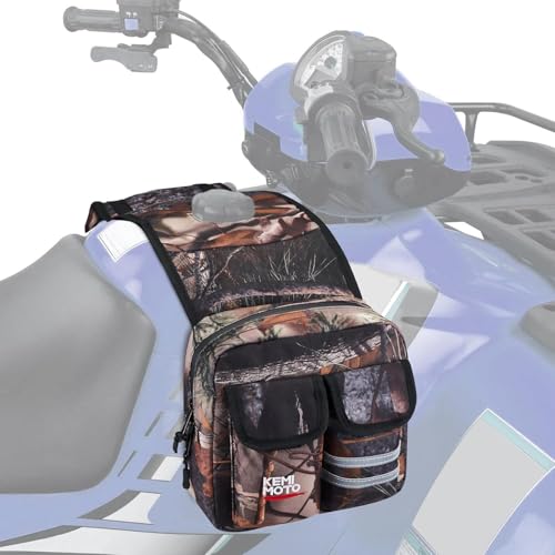 KEMIMOTO Bolsa de tanque para quadriciclo resistente à água para todos os terrenos, acessórios para veículos de motocicleta, bolsa de selim compatível com a maioria dos quadriciclos e motos de neve
