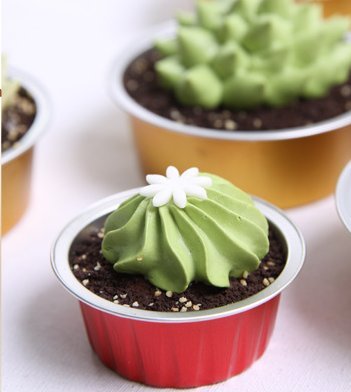 Keisen 4 2/5" 235Ml 8Oz 24/Pk Disposable Aluminum Foil Cups For Muffin Cupcake Baking Bake Utility Ramekin Cup(Red) #TOP1