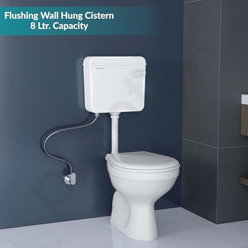Image of Plantex Flush Tank for Toilet with 8 Ltr Water Capacity /Flushing Cistern for Bathroom /Polypropylene Toilet Flush Tank - Pack of 1 (White)