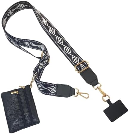 Clip and Go Phone Strap with Wallet Phone Lanyard Crossbody with Wallet Cell Phone Lanyards for Women