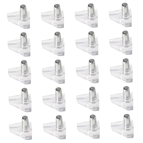 SOPOTUTU 120個 透明プラスチック製棚受け具 耐久性アイアン棚ブラケット付き 家具用可能な板支えダボ キャビネットやクローゼット用