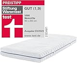 dunlopillo matratze 90x200 test GEPRÜFTE ERGONOMIE - Durch die 7-Liegezonen wird der Körper im Schlaf optimal unterstützt. Memovita ist außerdem beidseitig nutzbar! Die härtere Seite sorgt für optimale Unterstützung, die andere weicher für individuellen Komfort.​