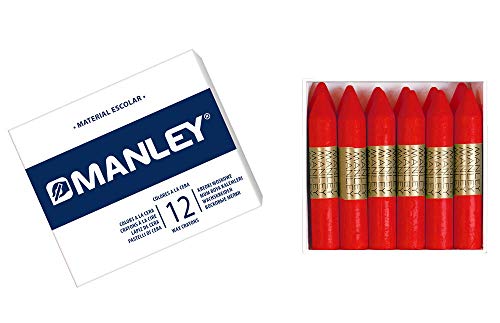 Manley 8414326045225 Pastelli, Confezione da 12 Pezzi, Rosso